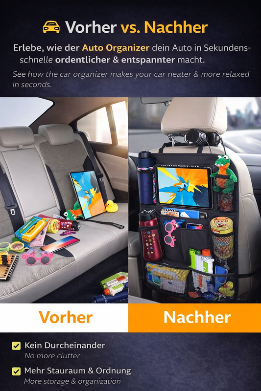 Praktisch & durchdacht – Der perfekte Auto Organizer für unterwegs