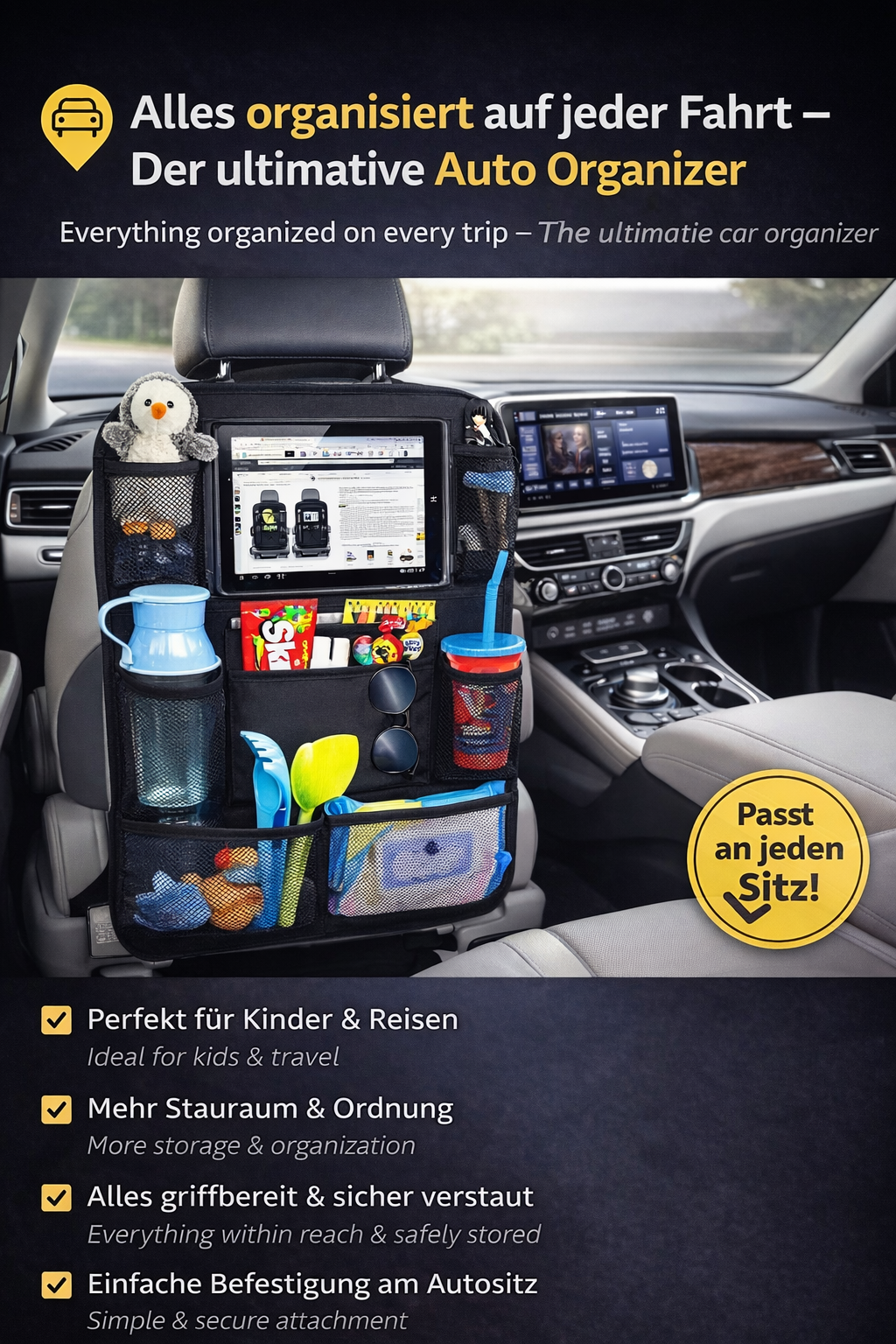 Praktisch & durchdacht – Der perfekte Auto Organizer für unterwegs