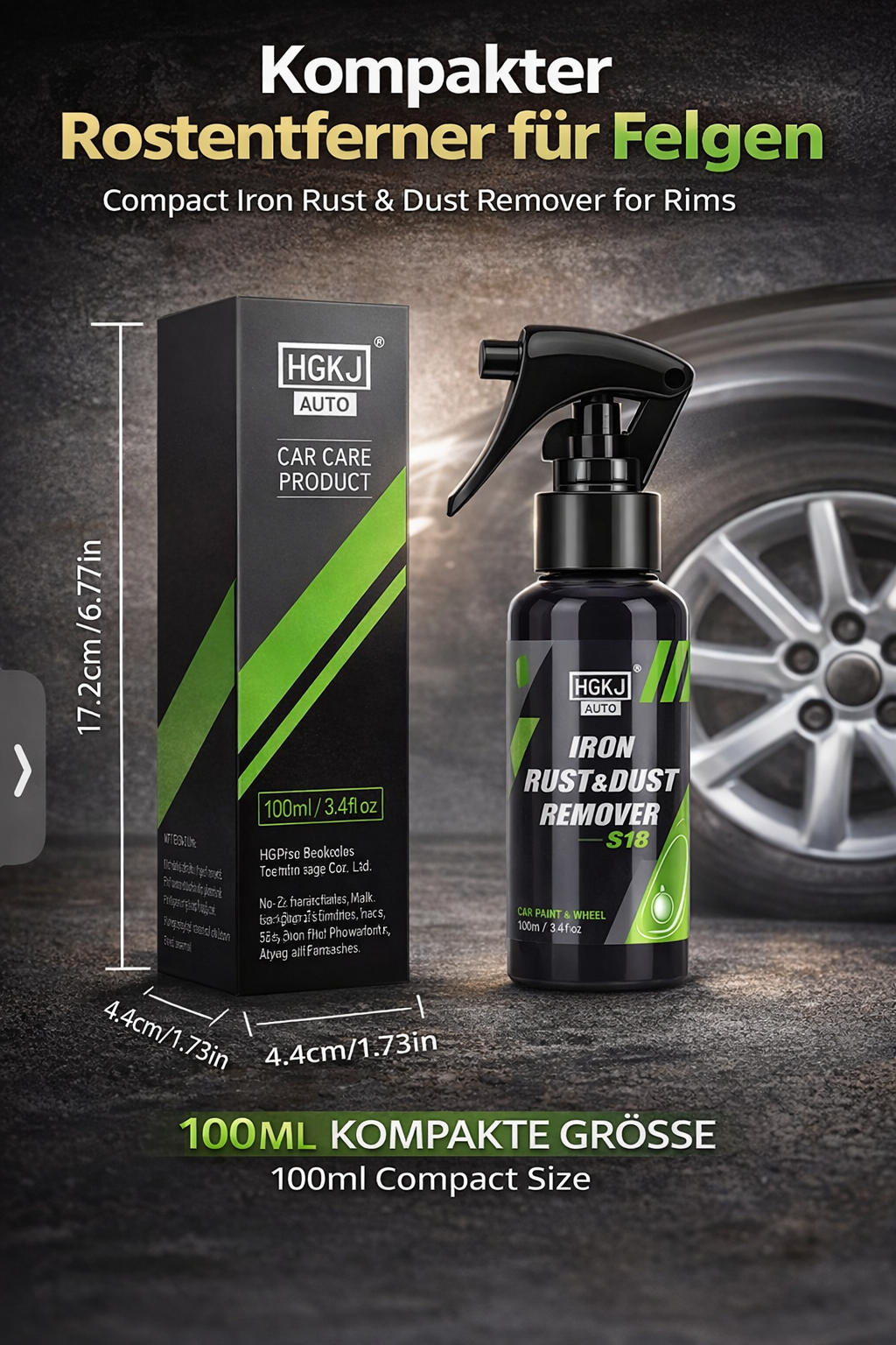 Professioneller Felgenreiniger – Iron Rust & Dust Remover
