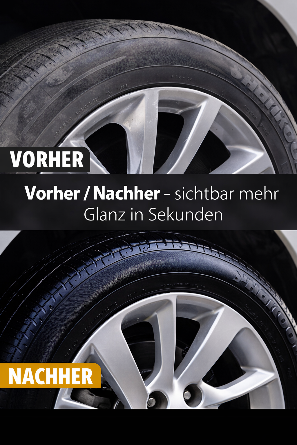 Reifen Glanz Spray – Tiefschwarz & Wet Look Effekt